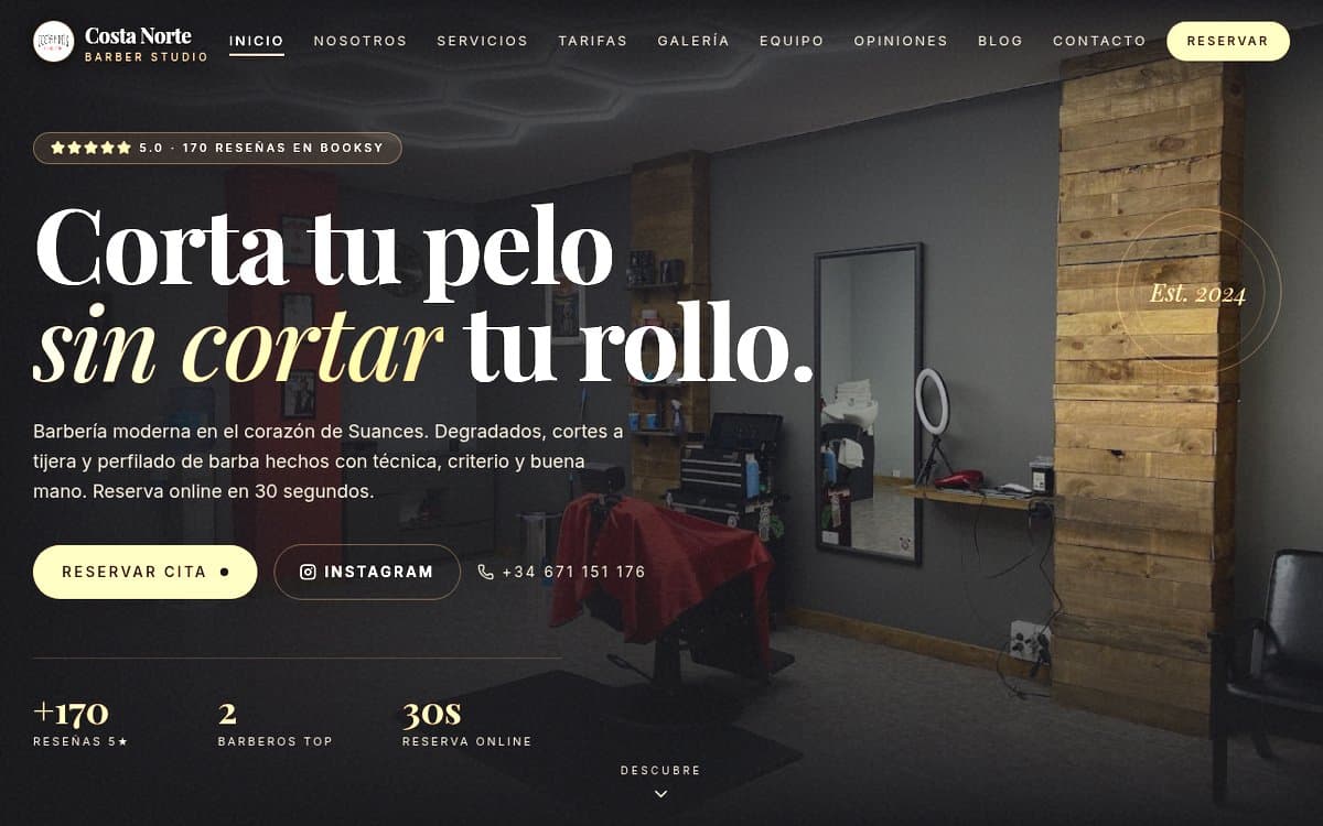 Web real publicada — Costa Norte